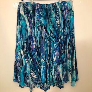 Stunning Aqua Added Dimensions by Catherine’s 2X Slip On Skirt!!